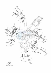 YZF125-A YZF-R125 (BNU1) drawing STAND & FOOTREST