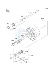 EN 500 C [VULCAN 500 LTD] (C6-C9) [VULCAN 500 LTD] drawing FRONT WHEEL