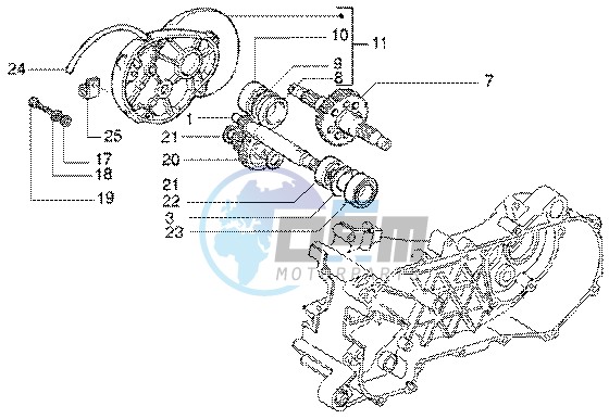 Rear wheel shaft