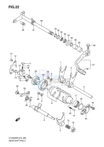 LT-Z400 (E19) drawing GEAR SHIFTING