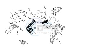 SENDA SM X-TREM - 50 CC 2T EU2 drawing BODY