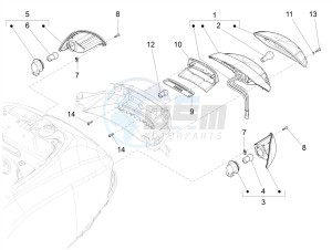 LX 125 4T 3V IGET NOABS E3-E4 (APAC) drawing Rear headlamps - Turn signal lamps