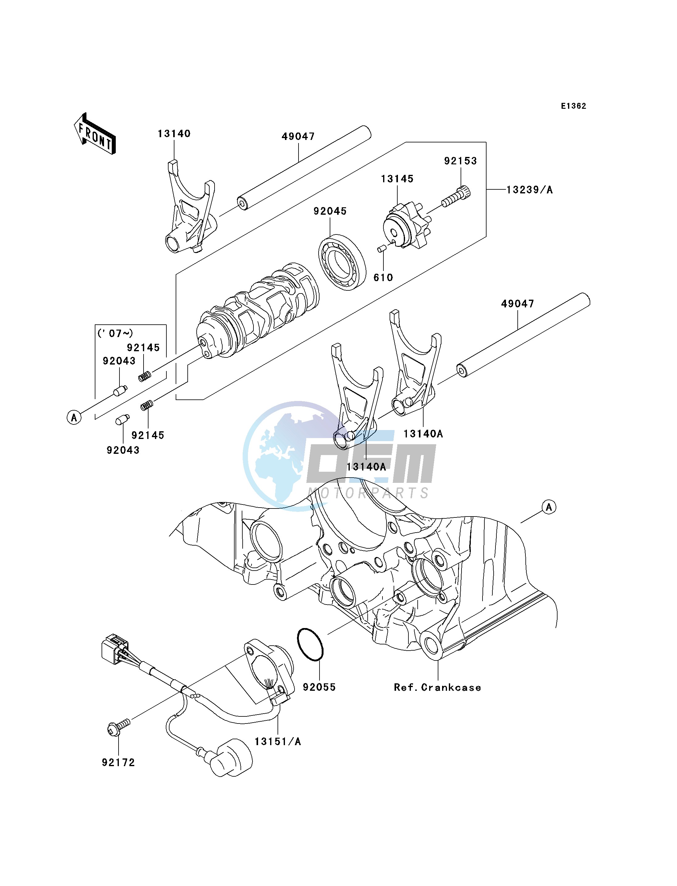 GEAR CHANGE DRUM_SHIFT FORK-- S- -