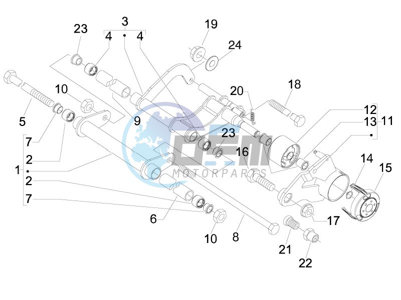 Swinging arm