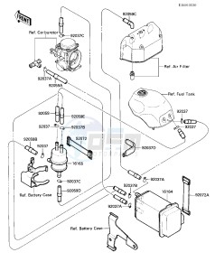 ZX 1000 B [NINJA ZX-10] (B1-B2) [NINJA ZX-10] drawing FUEL EVAPORATIVE SYSTEM