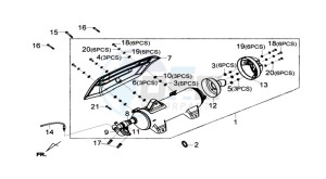 JOYMAX 300I drawing EXHAUST