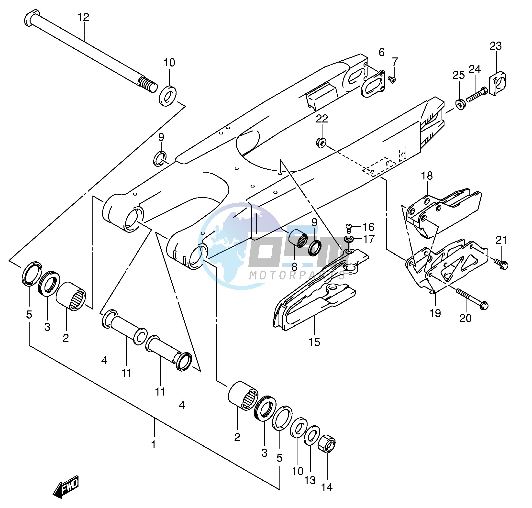 REAR SWINGING ARM (MODEL K4)