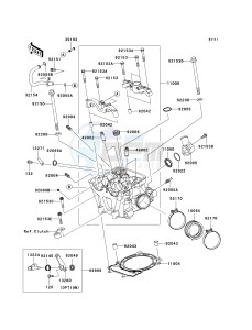 KLX 450 A [KLX450R] (A8F-A9F) A9F drawing CYLINDER HEAD