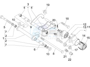 MP3 300 ie Touring drawing Swinging arm