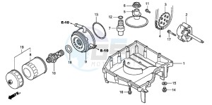 CB900F CB900F drawing OIL PAN/OIL PUMP