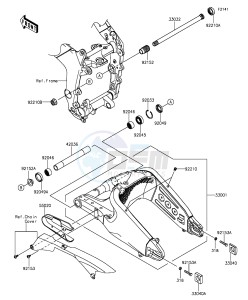 NINJA ZX-6R ABS ZX636FGF FR GB XX (EU ME A(FRICA) drawing Swingarm