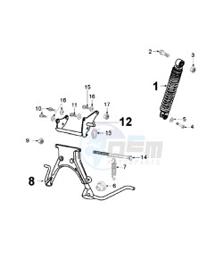 VIVA SL3 drawing REAR SHOCK AND STAND