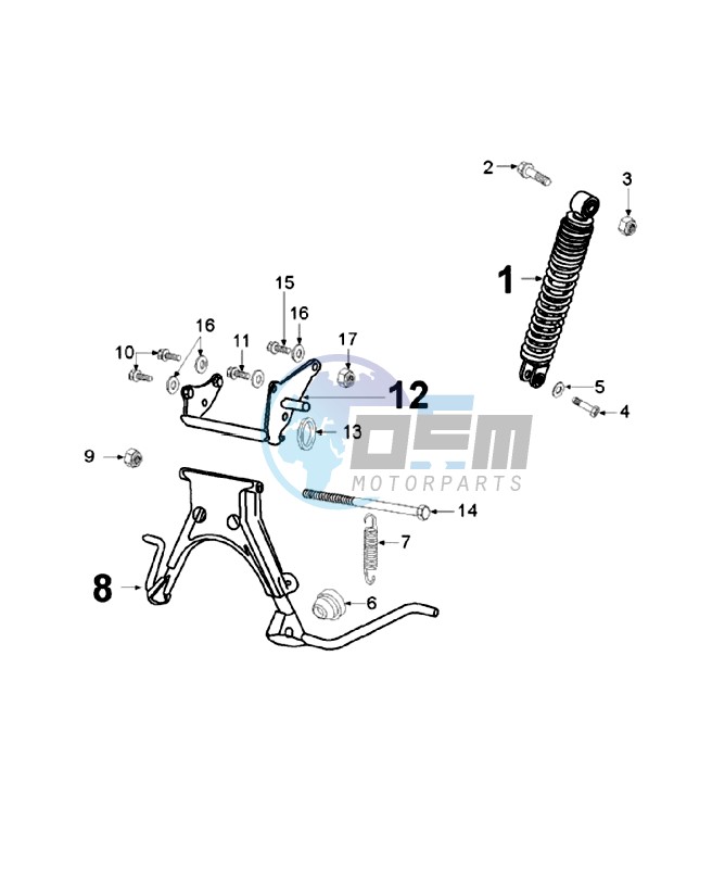 REAR SHOCK AND STAND