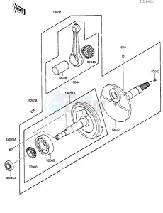 KLT 160 A [KLT160] (A1) [KLT160] drawing CRANKSHAFT -- E_NO. 006767-- -