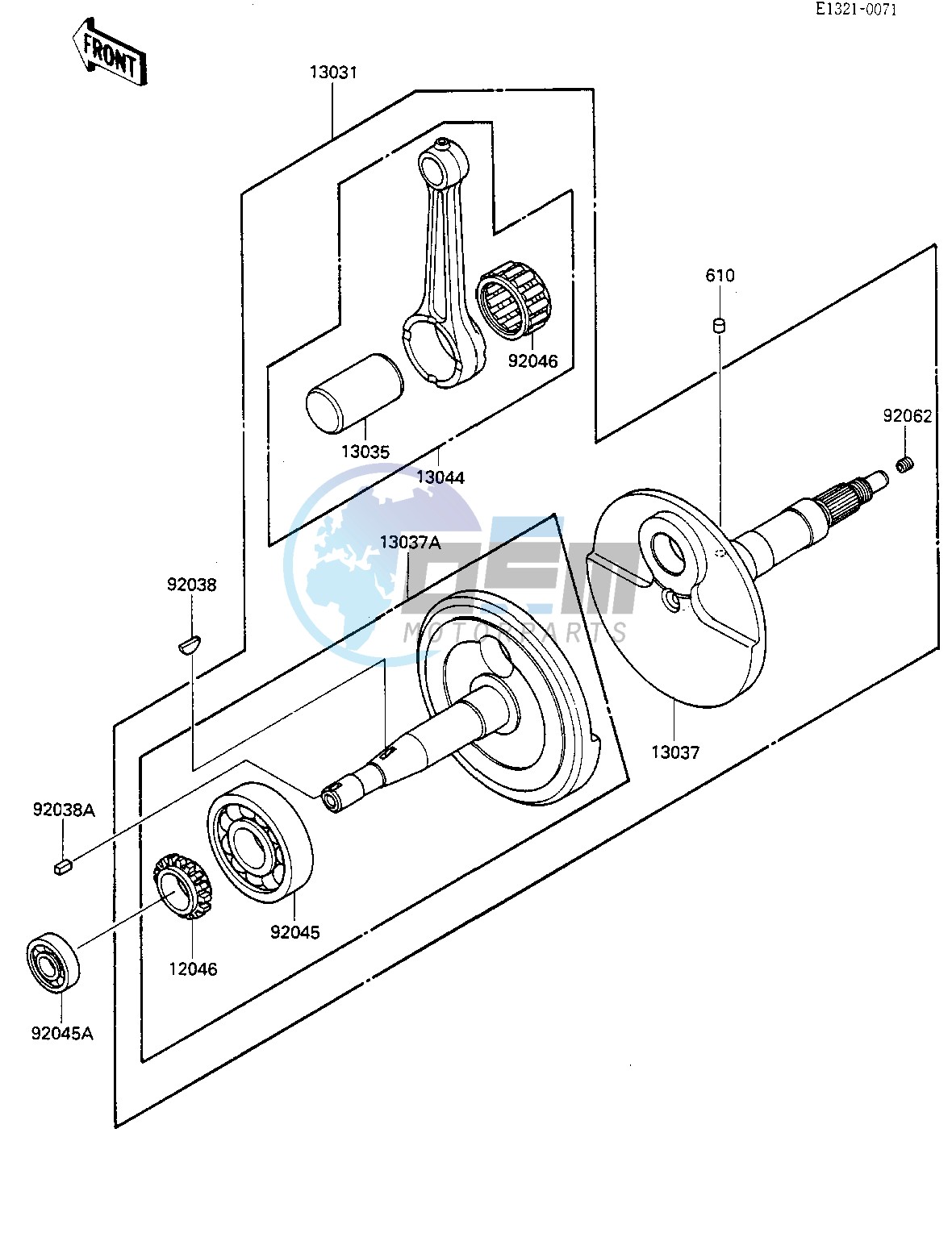 CRANKSHAFT -- E_NO. 006767-- -