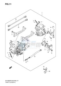 SV1000 (E3-E28) drawing THROTTLE BODY