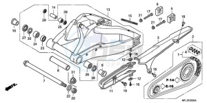 CBR1000RAA Korea - (KO / ABS) drawing SWINGARM