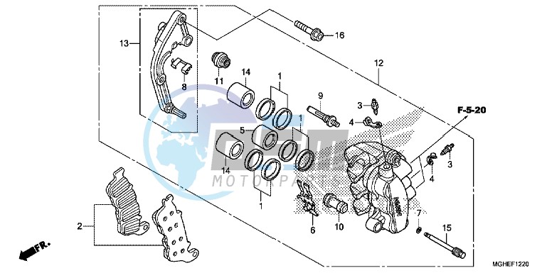 L. FRONT BRAKE CALIPER