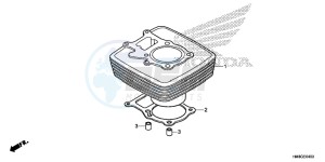 TRX250TME FOURTRAX RECON Europe Direct - (ED) drawing CYLINDER