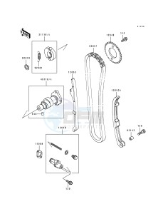 KLF 400 B [BAYOU 400 4X4] (B1-B3) [BAYOU 400 4X4] drawing CAMSHAFT-- S- -_TENSIONER