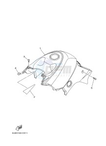 YFM350FWA YFM350DE GRIZZLY 350 4WD (1NSD 1NSE 1NSF) drawing SIDE COVER