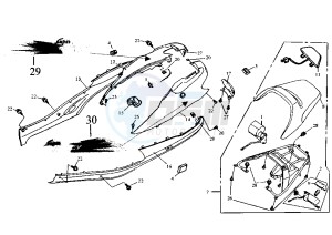 SUPER FANCY - 50 cc drawing SIDE COVERS