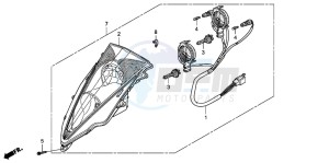 FES150 125 PANTHEON drawing HEADLIGHT (FES1253-5)(FES1503-5)