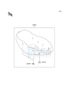 KVF650 4x4 KVF650-D1 EU GB drawing Seat