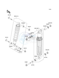 KSV 700 A [KFX 700] (A6F-A9F) A7F drawing SHOCK ABSORBER-- S- -