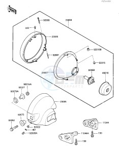 VN 700 A [LTD] (A1) [LTD] drawing HEADLIGHT