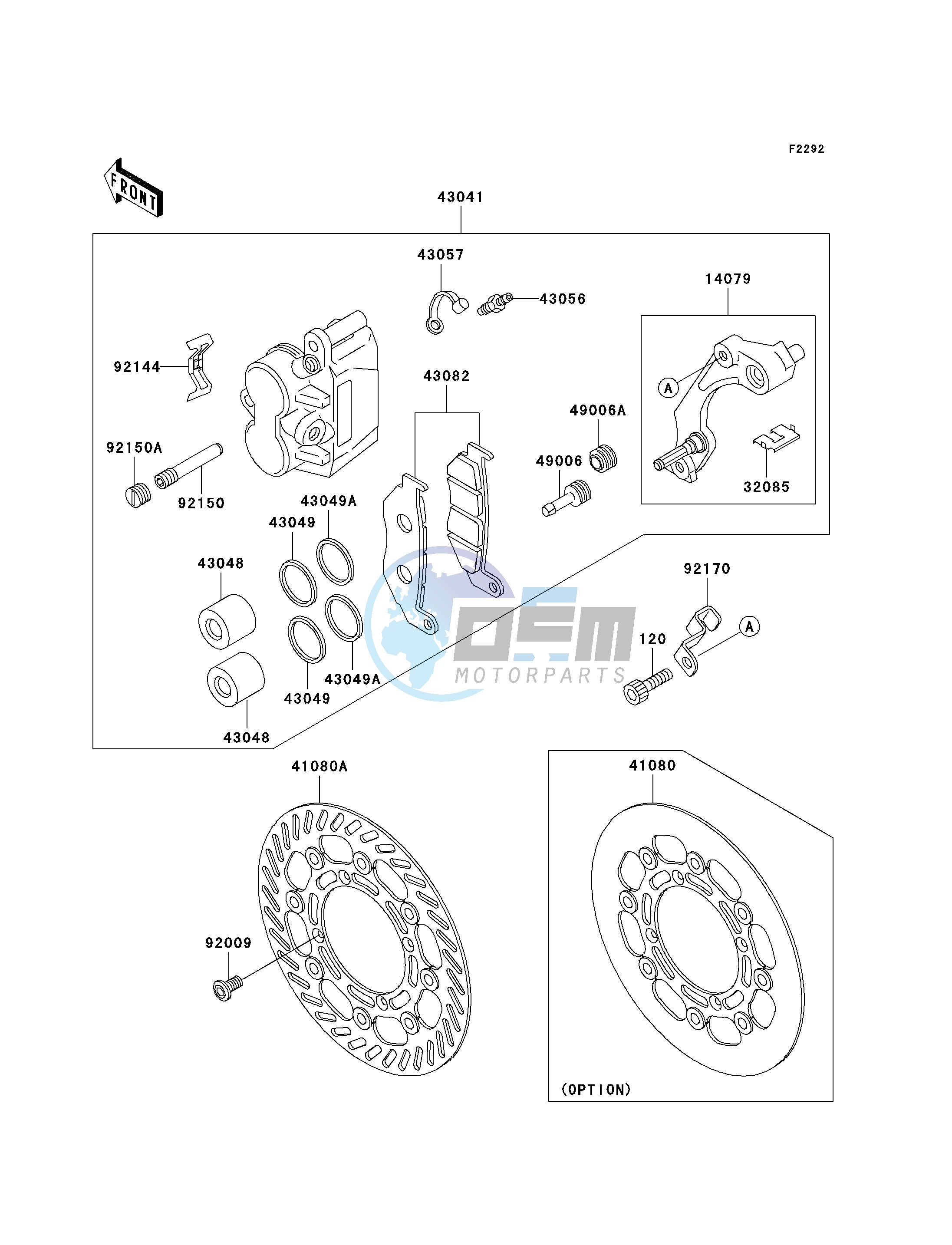 FRONT BRAKE-- KX500-E15- -