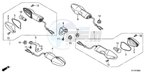 CBR125RSD CBR125RS UK - (E) drawing WINKER