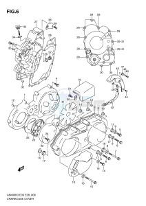 AN400 (E3-E28) Burgman drawing CRANKCASE COVER