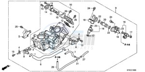 VTR2509 ED / LL MK drawing THROTTLE BODY