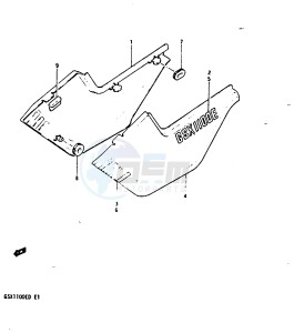 GSX1100 (Z-D) drawing FRAME COVER (GSX1100EZ)