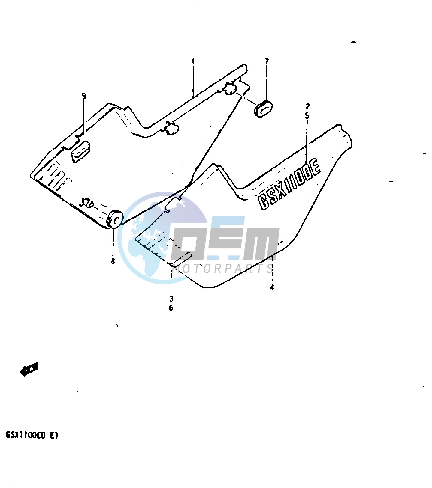 FRAME COVER (GSX1100EZ)