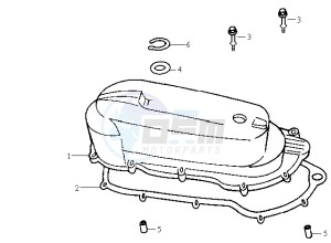 JET EURO X 50 BC ENGINE drawing CRANKCASE COVER LEFT