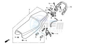 NSR125R drawing SEAT