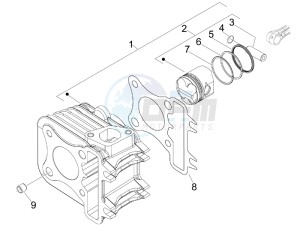 LX 50 4T-4V NL drawing Cylinder - piston - wrist pin unit