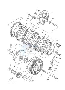 XT250 XT250F SEROW (1YBD) drawing CLUTCH