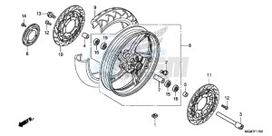 CB600FD Hornet 3ED drawing FRONT WHEEL