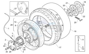 Classic 125 drawing Rear Wheel