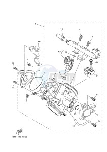 YFM700FWBD YFM70KPHH KODIAK 700 EPS HUNTER (2SMF) drawing THROTTLE BODY ASSY 1