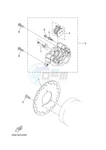 YP125R X-MAX125 X-MAX (2DM9 2DM9) drawing REAR BRAKE CALIPER