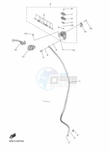 YZ450F (B2WD) drawing FRONT MASTER CYLINDER