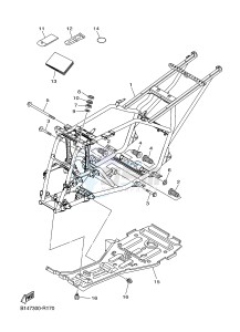 YFM350A YFM35GTXG GRIZZLY 350 2WD (B147) drawing FRAME