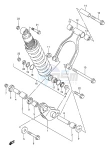 DR800S (E4) drawing REAR CUSHION LEVER