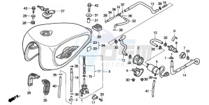 VT1100C2 drawing FUEL TANK/FUEL PUMP (VT1100CV/CW/C2)