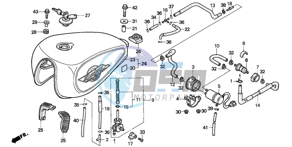 FUEL TANK/FUEL PUMP (VT1100CV/CW/C2)