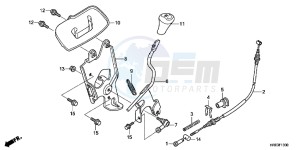 TRX500FEC drawing SELECT LEVER